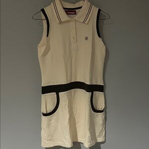 Carolina Herrera Cream Polo Dress with Black Trim